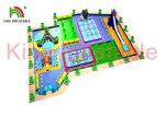 Digital Printing Blow Up Water Park Plato PVC Tarpaulin With 0.65mm - 0.9mm UV