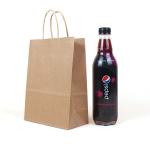 Reusable Logo Printed Kraft Paper Shopping Bag With Twisted Handle