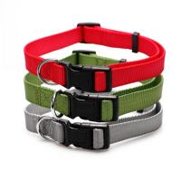 Buy cheap Wide Adjustable Pink Reflective Dog Collar Lightweight Personalised Dog Harness product