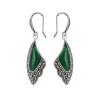 Buy cheap Sterling Silver Green Agate Drop Earrings Wing Style Women Jewelry (E019362GREEN) from wholesalers