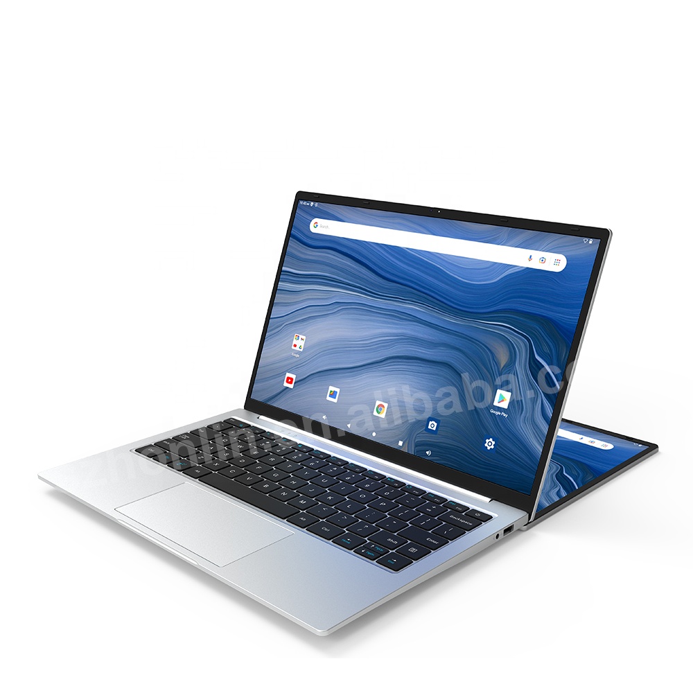 Portable 14 Inch Android Laptop RK3568B2 Processor 64GB 128GB Dual Speakers