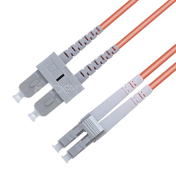 Buy cheap SC UPC To LC UPC Fiber Optic Patch Cable Duplex 62.5/125 OM1 Multimode OFNR 3.0mm Orange from wholesalers