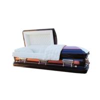 Buy cheap Brushed Heritage Finish Metal Casket Copper Materials Almond Velvet Interior product