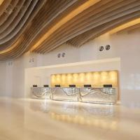 Buy cheap Rectangle 110cm Hotel Reception Desk Shaped Front Office Beauty 3D 2D product