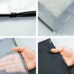 Polyethylene Clothing Zipper Bag Black Frosted Custom Logo Printing Recyclable