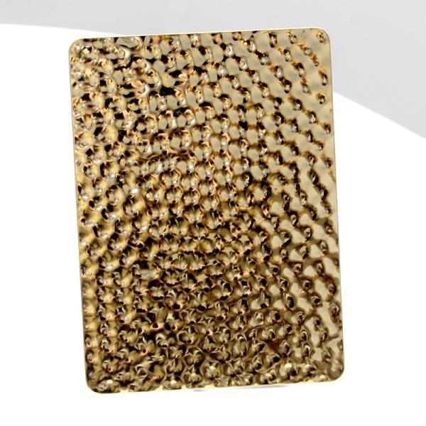 Silver Gold Color Water Ripple Stainless Steel Sheet For Ceiling Wall Panel