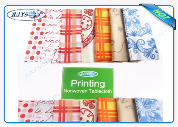 Pringting And Without Printing 45 Gr / 50Gr / 70Gr Non Woven Fabric Tablecloths