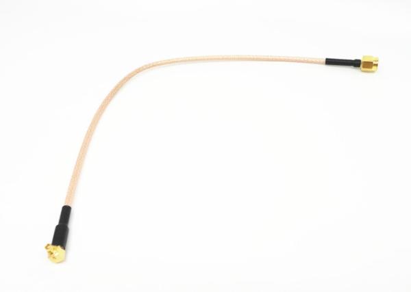 Quality RG316 RF Cable Assemblies SMA Male To MMCX Male Right Angle Connector for sale