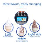 110-220V/50-60Hz Soft Serve Ice Cream Maker Machine 3 Flavors Commercial Ice