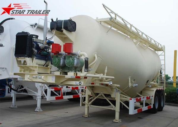 Buy cheap White Three Axles Carbon Steel Dry Bulk Truck Carriers Max Payload 80 Tons from wholesalers
