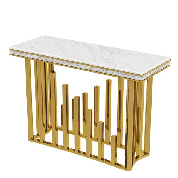 Buy cheap Wholesale Stainless Steel Console Tables With Premium Marble Tops from wholesalers