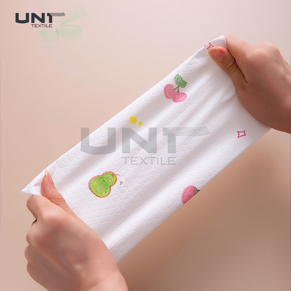 Biodegradable Reusable Spunlace Nonwoven Fabric Bamboo Fiber Towel Cleaning Cloths Roll