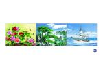 3D 30x40cm Triple Transition Flower Wall Poster 3 Images For Restaurant