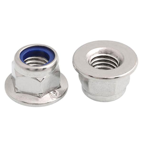Buy cheap DIN 6926 Stainless Steel M6 M8 Flange Nylon Nut Nylon Insert Hex Flange Nuts from wholesalers