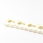 White ABS / Nylon Horse Keyhole Jump Tracks 50*5*1.3cm In Horse Racing
