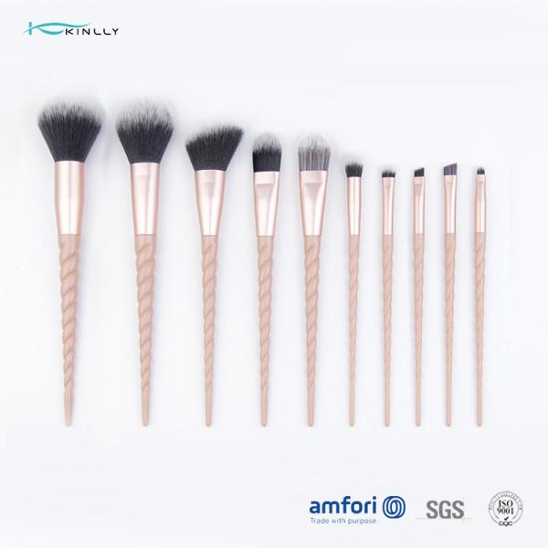 Buy cheap 11 Pieces Plastic Makeup Brushes Set With Three Colors Hair Tips from wholesalers