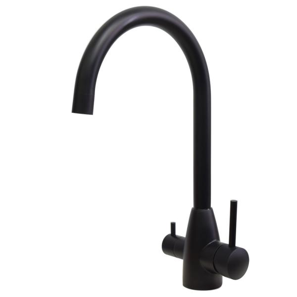 Buy cheap Pure Black Stainless Steel 304 Tap Sus316 Hot And Cold Filter Water Tap Mixer Handles Kitchen Faucet from wholesalers