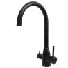 Buy cheap Pure Black Stainless Steel 304 Tap Sus316 Hot And Cold Filter Water Tap Mixer Handles Kitchen Faucet from wholesalers