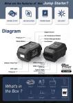 3000A 20000mAh 12V Car Battery Jump Starter With Smart Clamps Capacity 20000mAh
