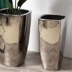 Factory garden indoor outdoor decoration large flower pot custom sliver tall