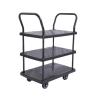 Buy cheap 1000mm High No Guardrail Double Handrail multi tier kitchen trolley SIlENT TPR Material from wholesalers