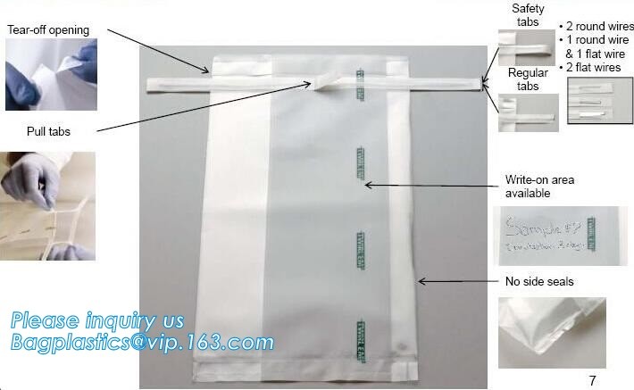 Tape Write-On Sterile Sampling bags,Wires | Microbiology | Tape, Life Science Products, Sterile sampling bag, blender bag, s