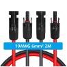 Buy cheap Photovoltaic IP68 Waterproof Solar Panel Extension Cable 6mm² 10AWG from wholesalers