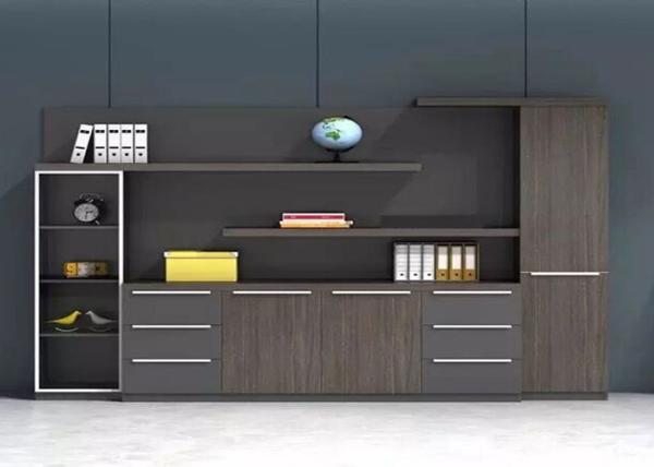 Buy cheap Beautiful Gray Office Cabinets Wood , Boss Office Furniture Various Shapes Available from wholesalers