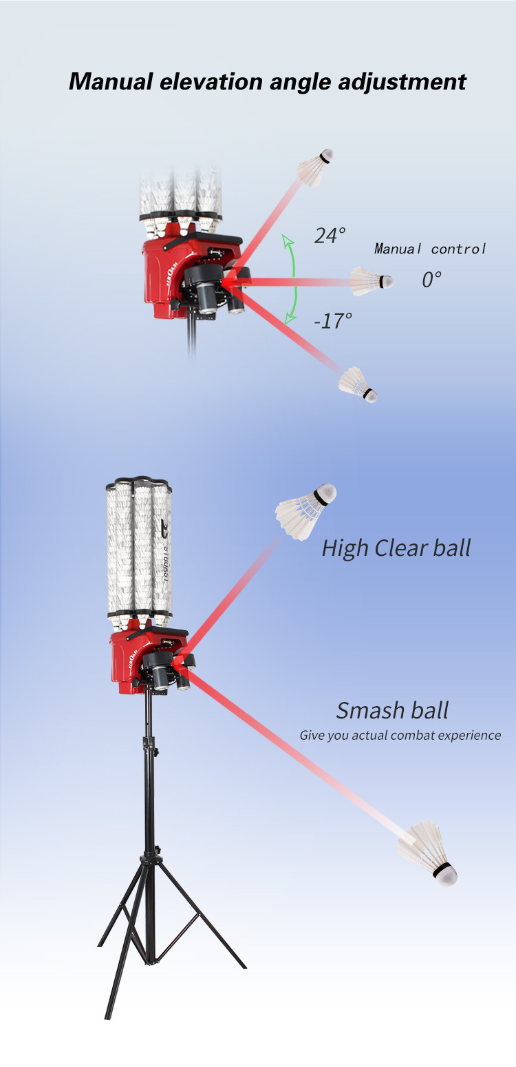 AC 240V 180balls Badminton Shuttlecock Launching Machine Steel And Plastic