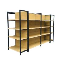Buy cheap Supermarket Wooden Grocery Shelf Rack Snack Shelf 80KG 900mm 1.95M product