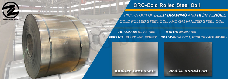 Sk45 Material 0.8mm Black DC 01 Cold Rolled Steel Coil with Full Hardness and Non-oiled