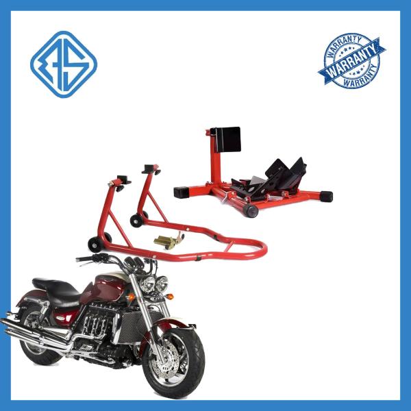 Buy cheap PVC Wheel Movable Motorcycle Stand Front Lift Red Rear Engine from wholesalers