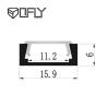 Buy cheap 16*6mm Surface Mounted LED Profiles LED Aluminum Profile Decorative Lighting from wholesalers