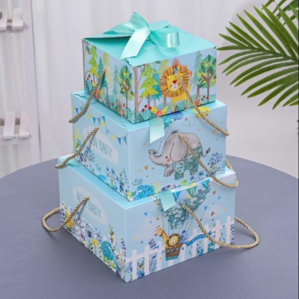Buy cheap Baby Cloths Set Packaging Paper Gift Box thicken Cardboard Gift Packaging Boxes cartoon from wholesalers