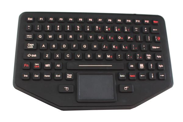 Quality Ip68 Silicone Movable Desktop Industrial Keyboard With Touchpad For Military for sale