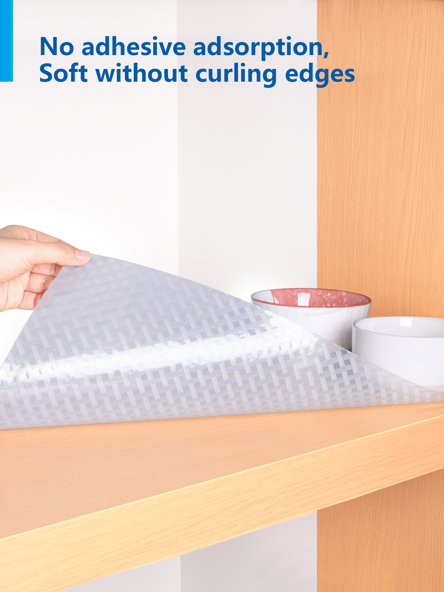 Transparent Anti-slip Shelf Liner for Bathroom Kitchen Cabinet Drawer and Refrigerator