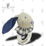 Eco Friendly Educational Soft Toys Bunny Rattle Toy Infant Sleep Doll 14 X 8cm
