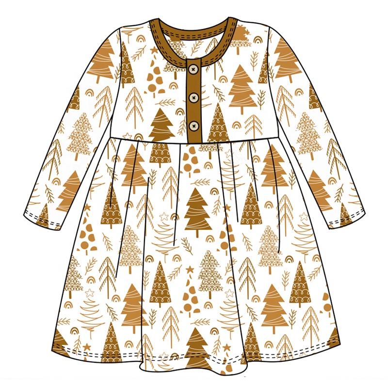 Christmas infant baby romper bodysuit tree printing baby clothes christmas set