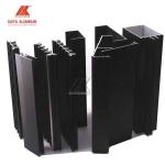 Alloy Sliding Door Profile Aluminium Window Extrusions Black Powder Coating