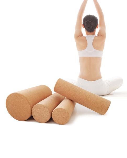 Buy cheap High Density FSC Natural Cork Yoga Pillar Roller D100*300mm Fine Grain Muscle Relief from wholesalers