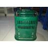 Buy cheap Red Plastic Basket Carts With Wheels Supermarket / Vegetable Shopping Basket from wholesalers