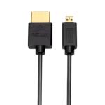 HDTV Connector Micro HDMI Cable Ultra Thin Flexible PVC 4K 60Hz HDR