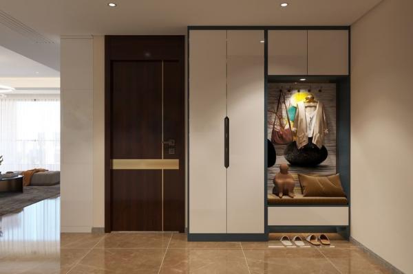 Buy cheap Fadior Entryway Shoe Storage Cabinet With Off White Doors And Stainless Steel Construction from wholesalers
