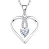 Buy cheap YASVITTI High Quality Sparkling Heart 5A Zirconia Necklace Rhodium Plated 925 Sterling Silver Necklace Jewelry from wholesalers
