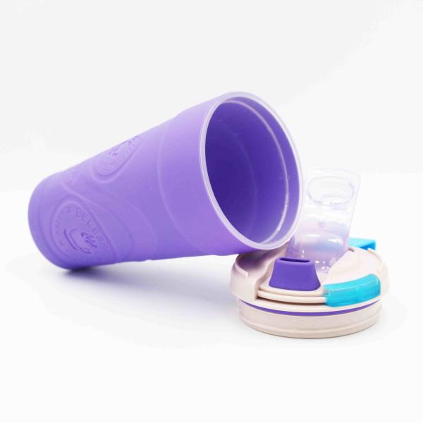 Buy cheap Reusable FDA Silicone Water Bottle For Couple With Silicone Sleeve from wholesalers