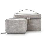 Zipper Travel Cylinder Bucket Polyester Cosmetic Bag