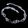 Buy cheap Five Flowers Silver Cubic Zirconia Bracelet Korean Style For Young Girls from wholesalers