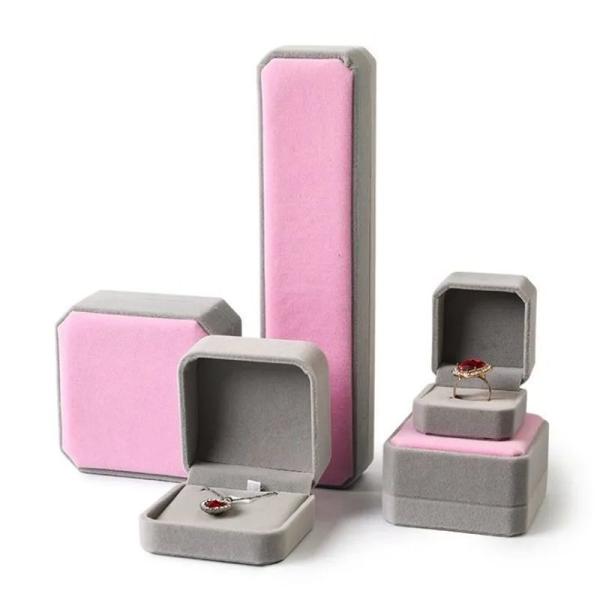 Buy cheap Rigid Cardboard Flocking Jewelry Boxes For Rings Necklaces Earrings And Bracelets from wholesalers