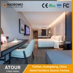 Curved Backrest Modern Luxury Style Hotel Furniture Standard Double Bedroom Set