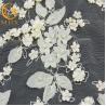 Buy cheap Tulle 3D White Flower Lace 80% Nylon Embroidery For Wedding from wholesalers
